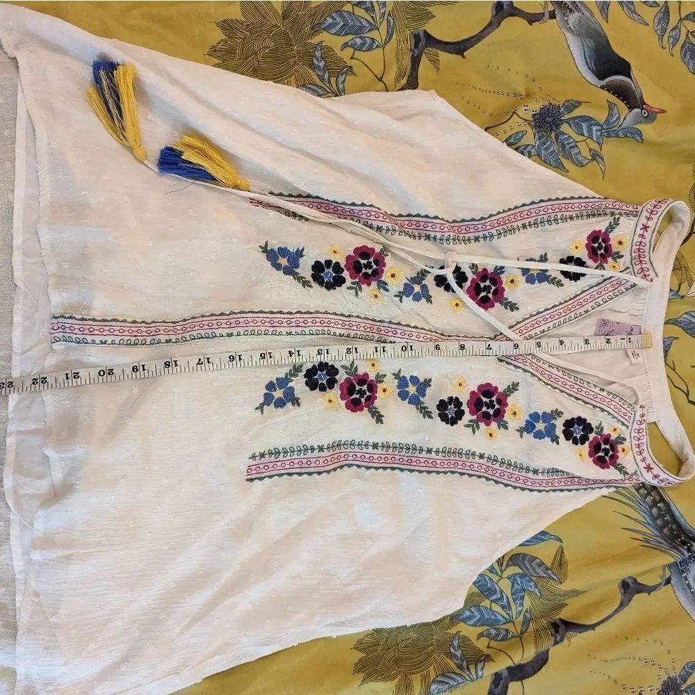 đ
şalya floral embroidered sleeveless blouse nwotâsizeâs - Picture 6 of 7